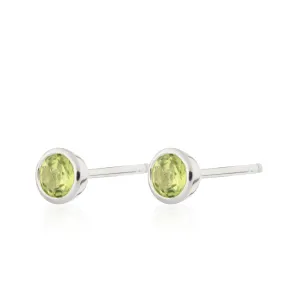 August Birthstone Stud Earrings (Peridot)