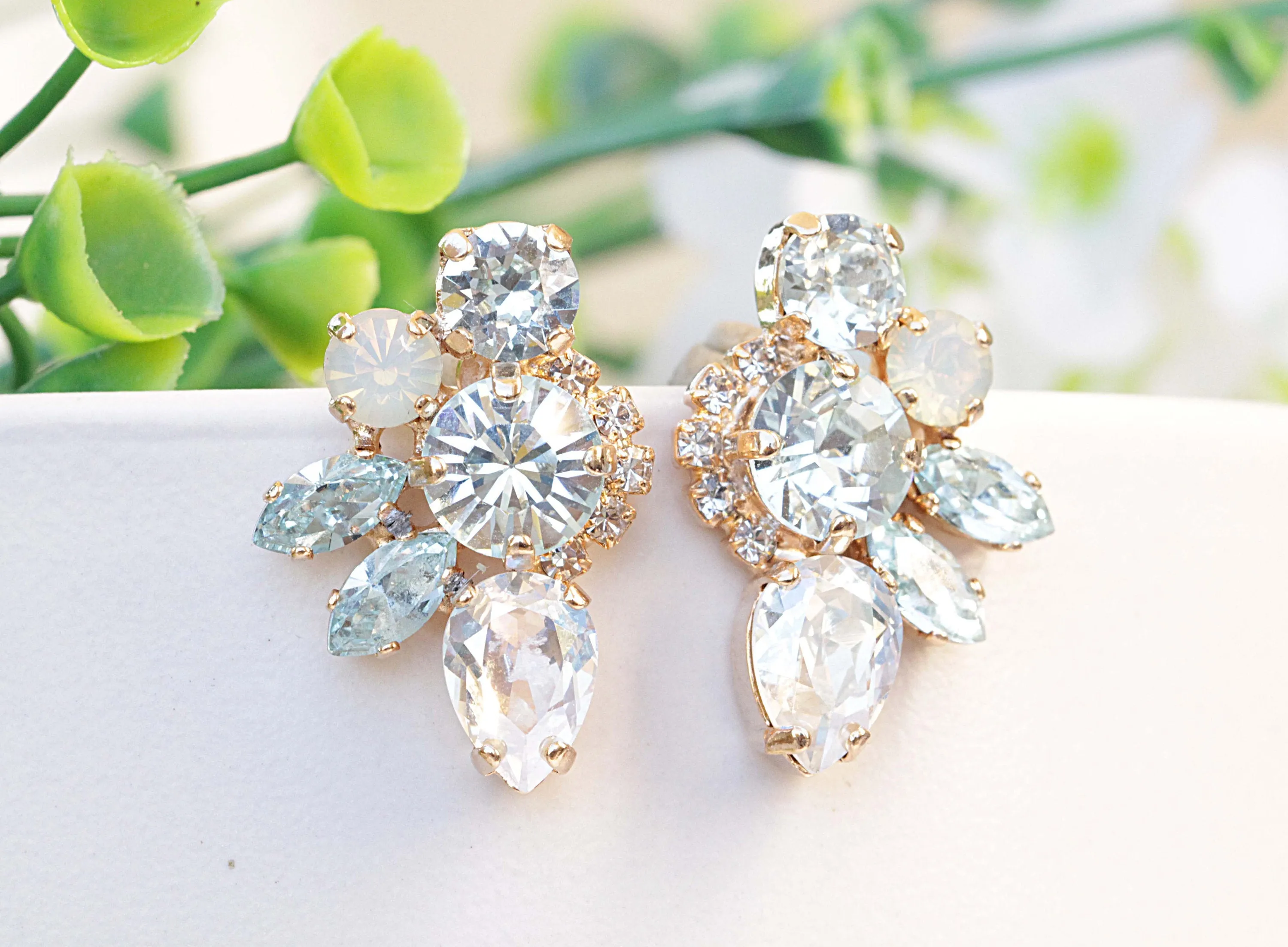 BRIDAL AQUAMARINE EARRINGS