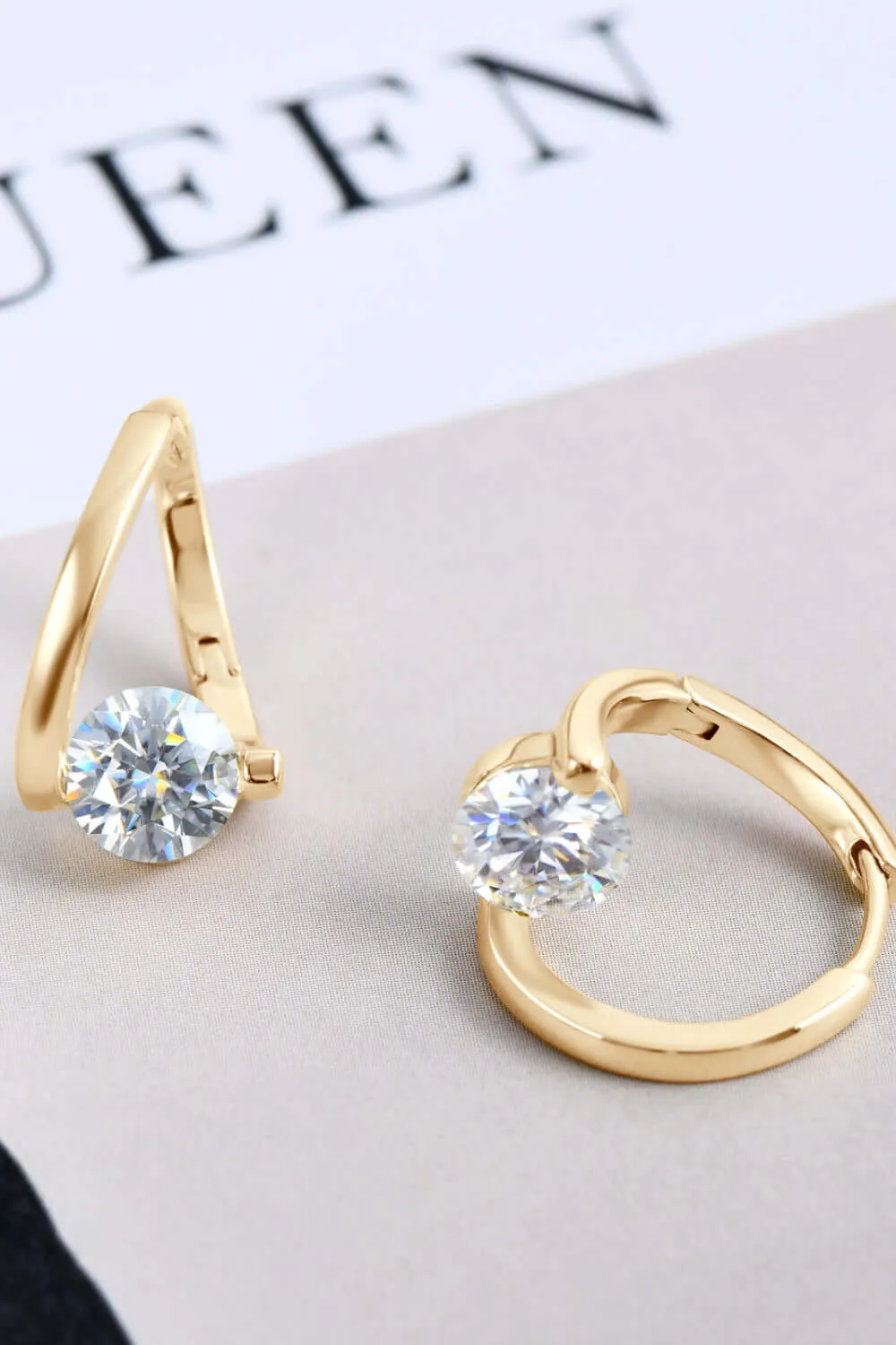 Captivating Hearts: 2 Carat Moissanite 925 Sterling Silver Heart Earrings