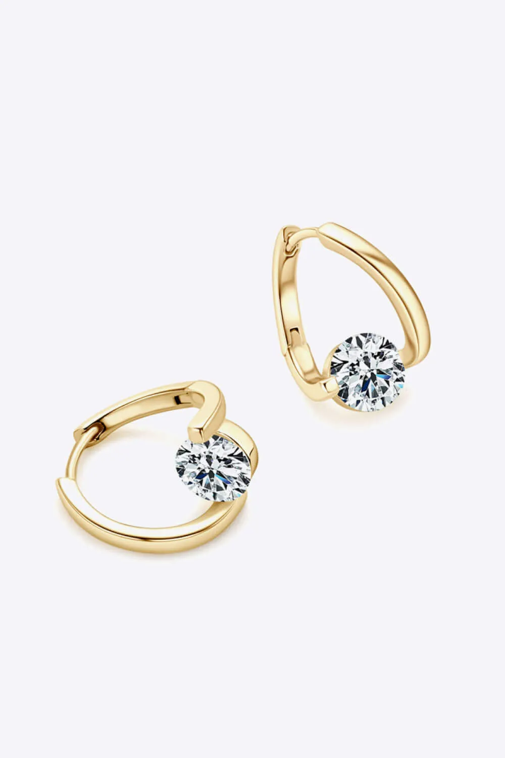 Captivating Hearts: 2 Carat Moissanite 925 Sterling Silver Heart Earrings