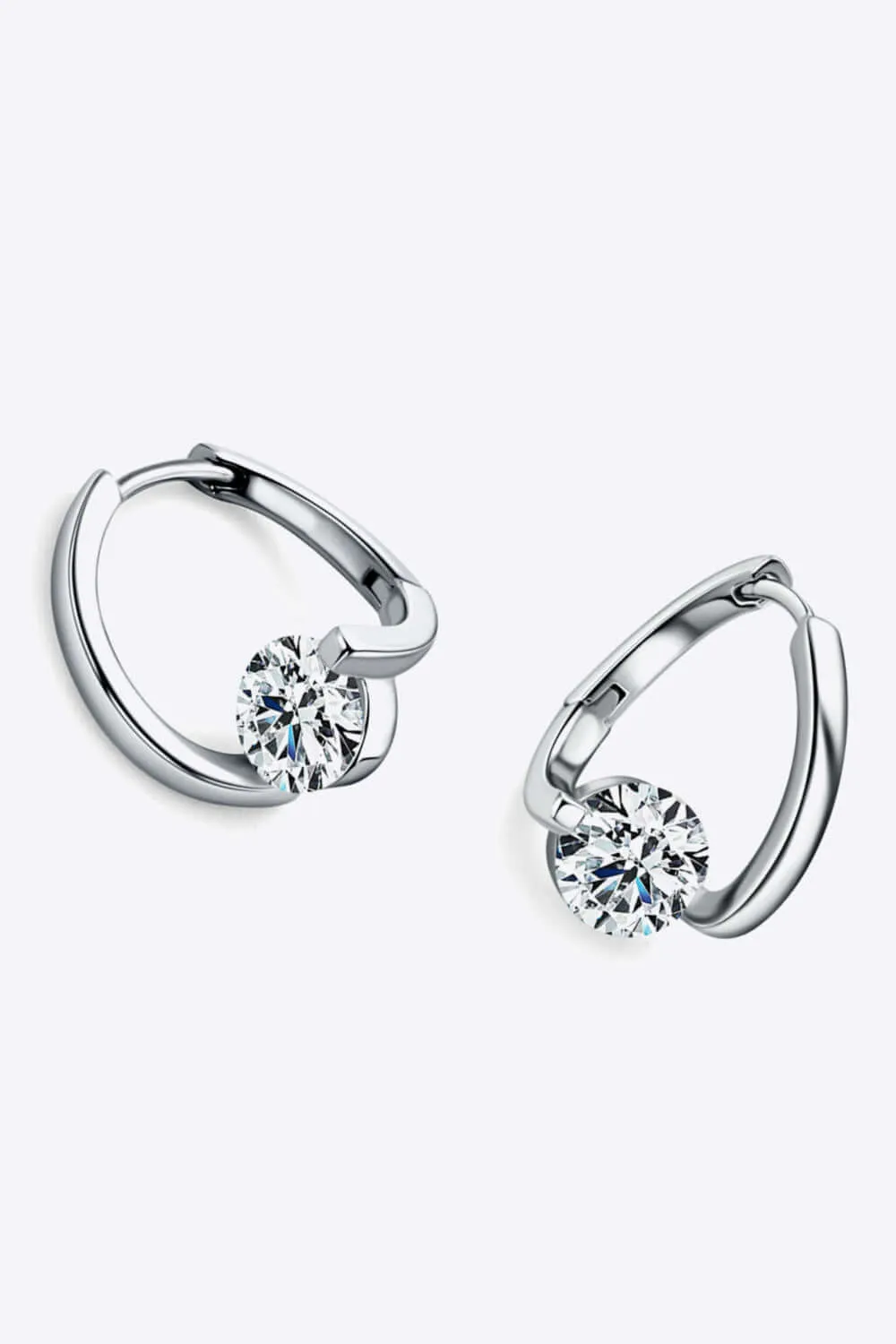 Captivating Hearts: 2 Carat Moissanite 925 Sterling Silver Heart Earrings