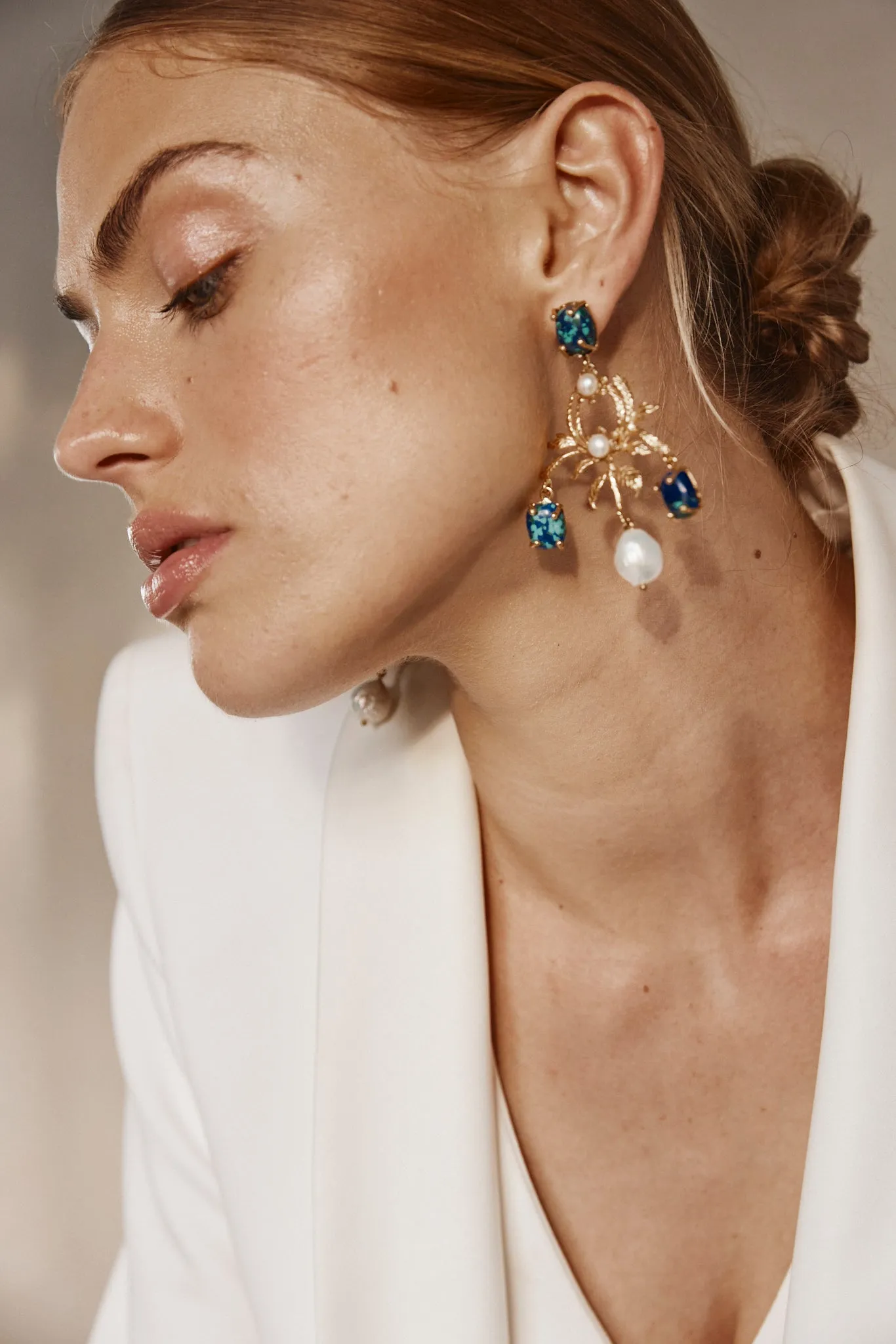 Celeste Earrings Green & Blue