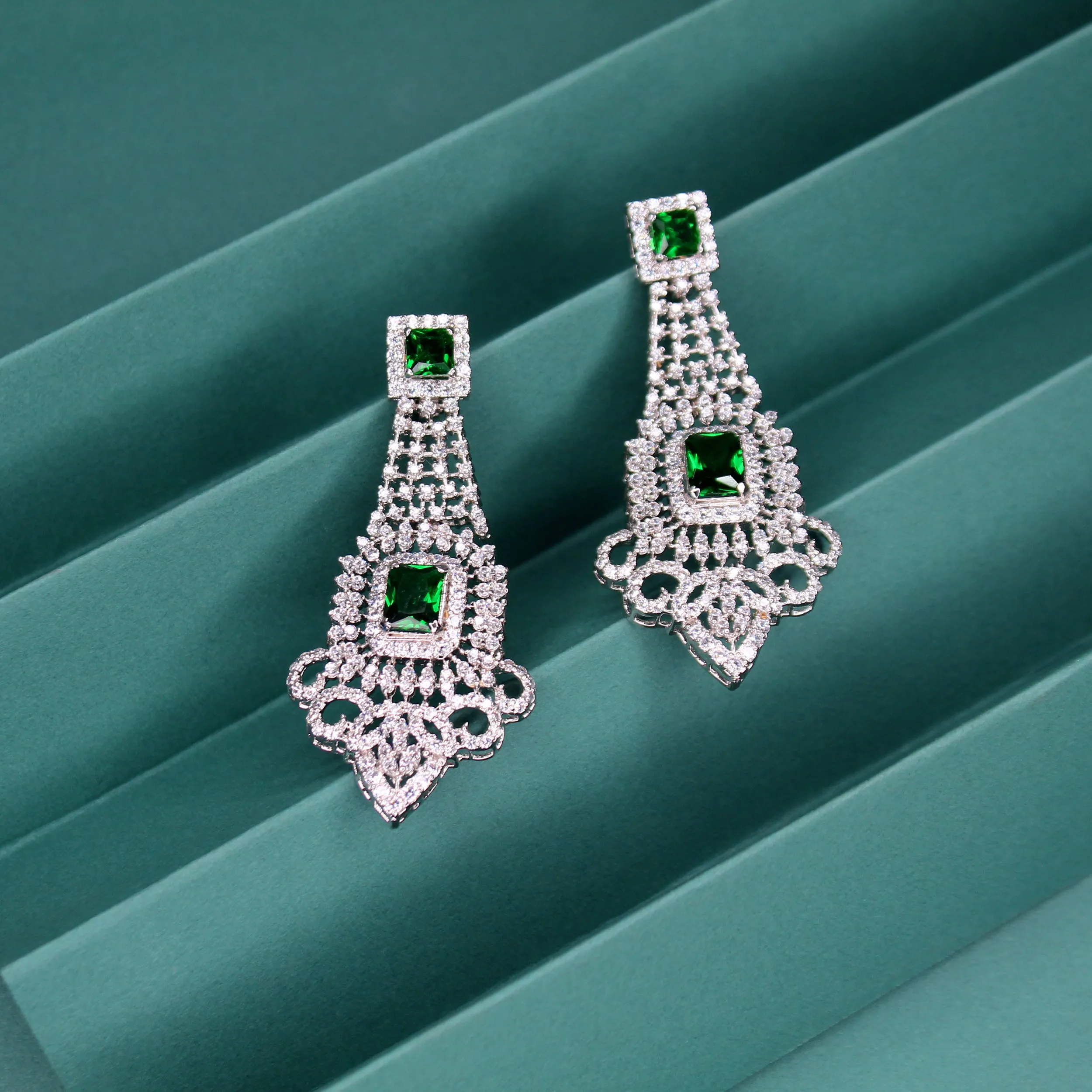 Chimera Green Onyx earring