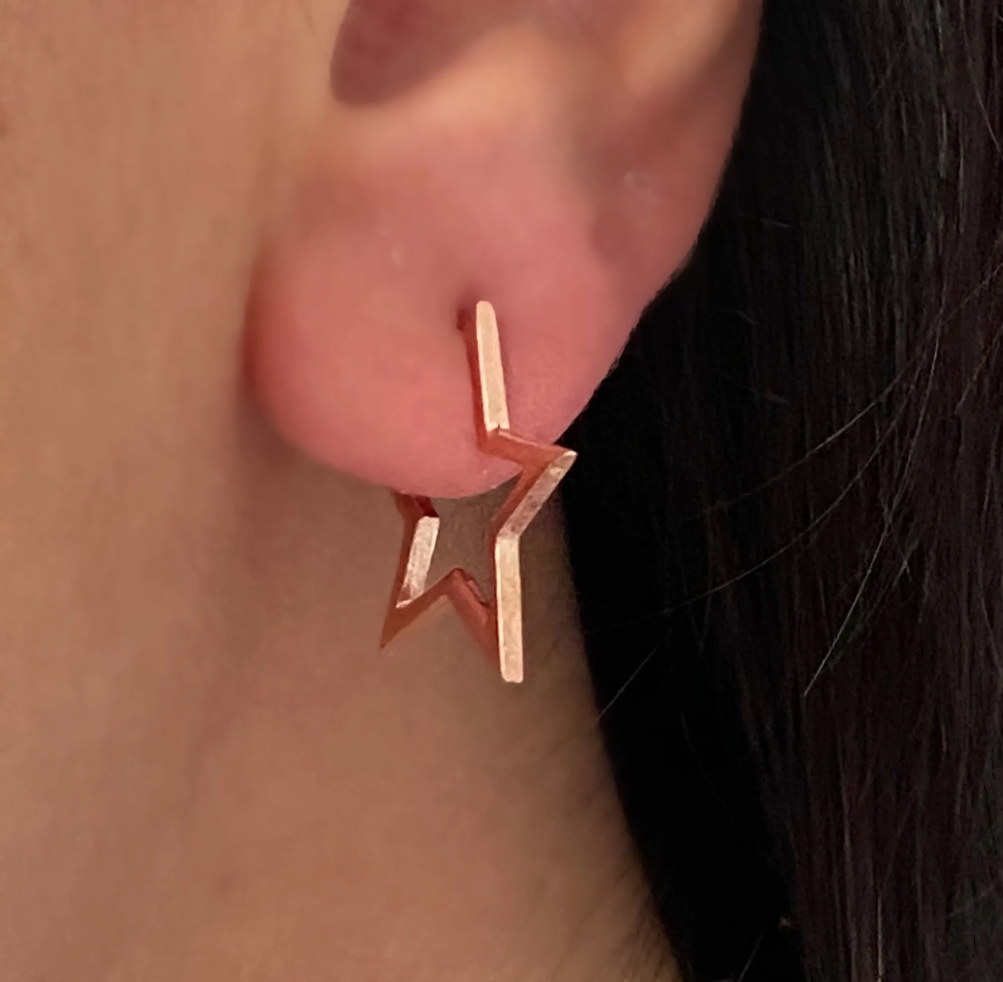 Earrings with paveset stones