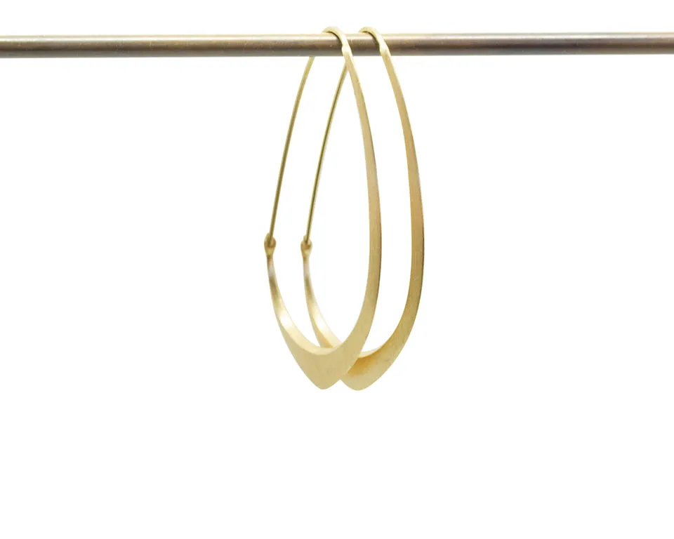 Medium Facet Hoops