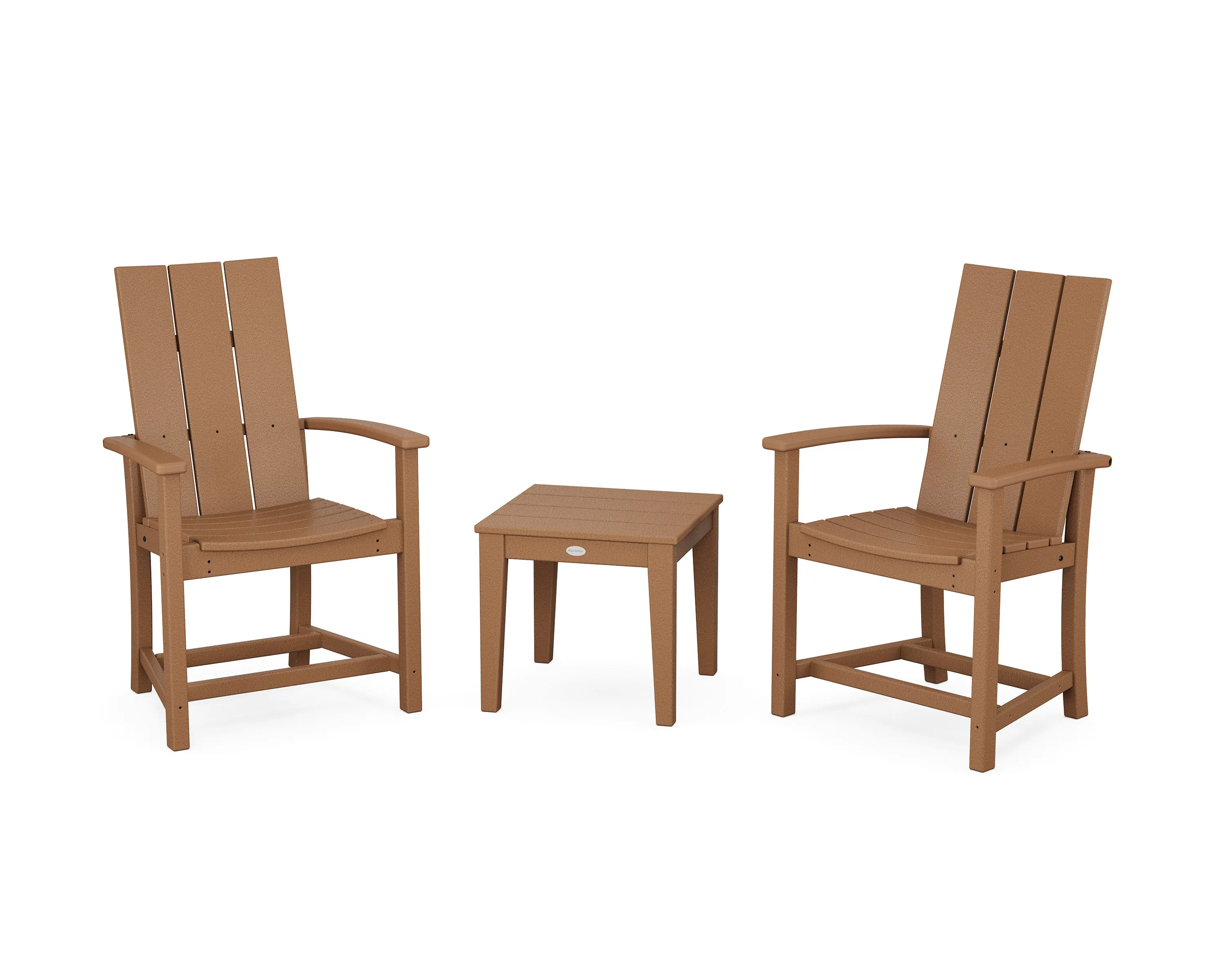 Modern 3-Piece Upright Adirondack Chair Set
