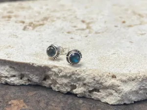 Small Labradorite Silver Studs - Three Styles